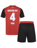 Bayer Leverkusen Jonathan Tah #4 Domácí dres pro děti 2024-25 Krátký Rukáv (+ trenýrky)